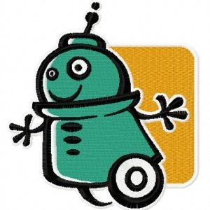 Robot 9 embroidery design
