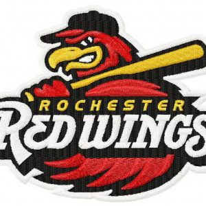 Rochester Red Wings team logo embroidery design