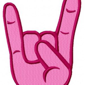 Rock on 3 embroidery design