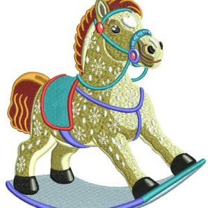 Rocking horse embroidery design