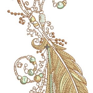 Romantic composition embroidery design