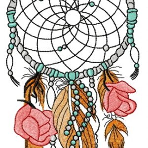 Romantic dreamcatcher 2 embroidery design