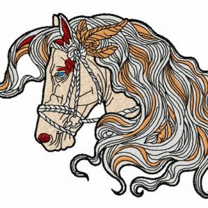 Romantic horse 6 embroidery design