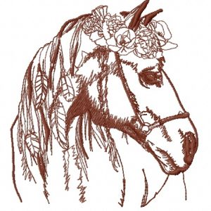 Romantic horse 9 embroidery design