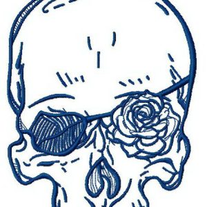 Romantic skull 4 embroidery design