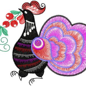 Rooster 3 embroidery design