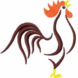 Rooster 4 embroidery design