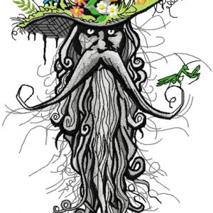Root man embroidery design