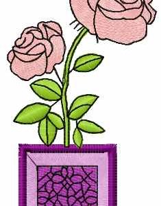 Rose box embroidery design