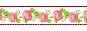 Roses border embroidery design