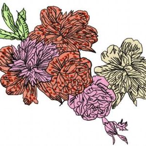 Roses 45 embroidery design