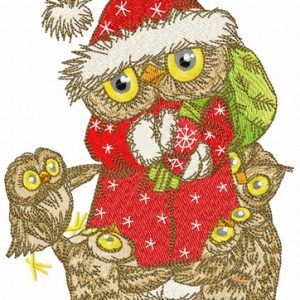 Round dance around Santa embroidery design