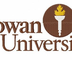 Rowan University logo embroidery design