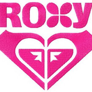 Roxy logo embroidery design