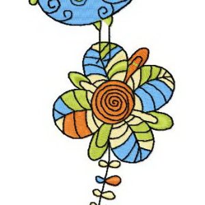 Royal bird 3 embroidery design