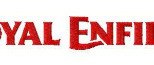 Royal Enfield wordmark logo embroidery design