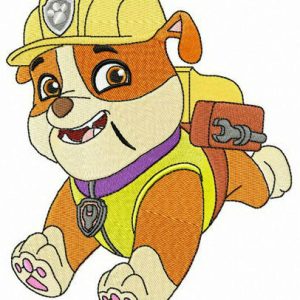 Rubble runs embroidery design