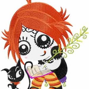 Ruby Gloom with Kitty embroidery design