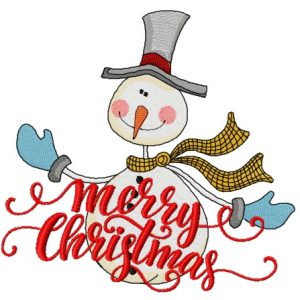 Ruddy snowman 2 embroidery design
