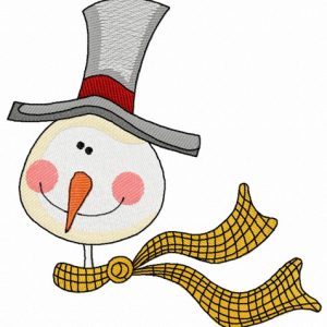 Ruddy snowman 3 embroidery design