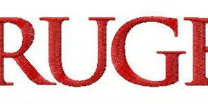 Ruger wordmark logo embroidery design
