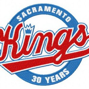 Sacramento Kings logo embroidery design