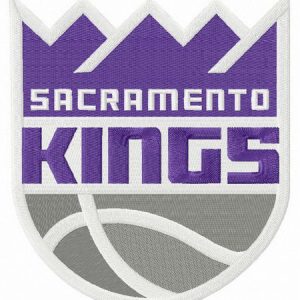 Sacramento Kings logo embroidery design