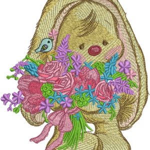 Sad bunny Mi embroidery design