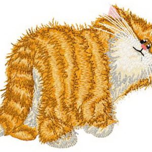 Sad cat embroidery design