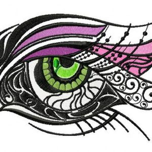 Sad eye embroidery design