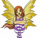 Sad fairy 2 embroidery design