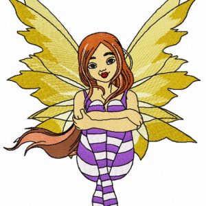 Sad fairy 2 embroidery design