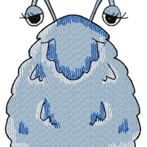 Sad fluffy wad embroidery design