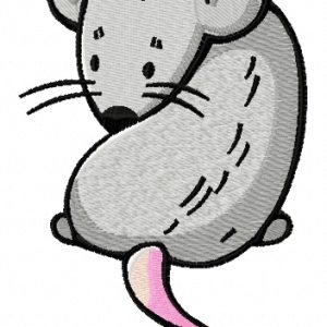 Sad little mouse embroidery design