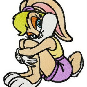 Sad Lola Bunny embroidery design
