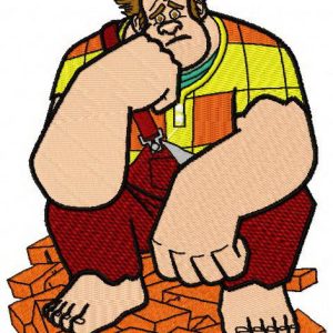 Sad Ralph embroidery design
