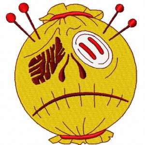 Sad scarecrow embroidery design