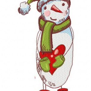 Sad snowman 2 embroidery design