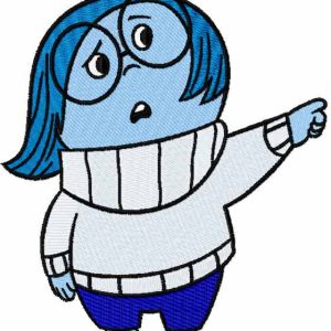 Sadness embroidery design