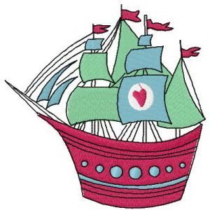 Sailfish embroidery design