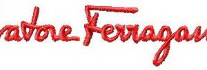 Salvatore Ferragamo logo embroidery design