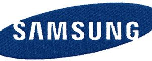 Samsung one color logo embroidery design