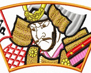 Samurai embroidery design