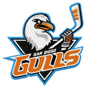 San Diego Gulls logo embroidery design