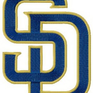 San Diego Padres cap insignia embroidery design