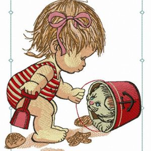 Sand games embroidery design