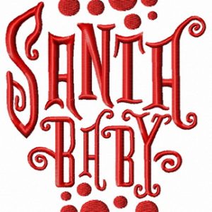 Santa baby embroidery design