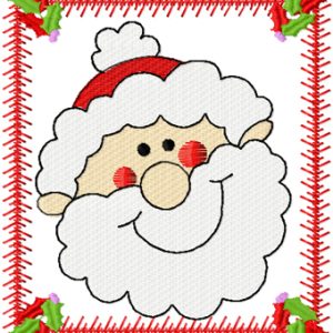 Santa Happy face embroidery design