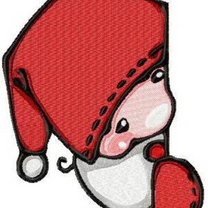 Santa hiding 2 embroidery design