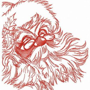 Santa is laughing embroidery design